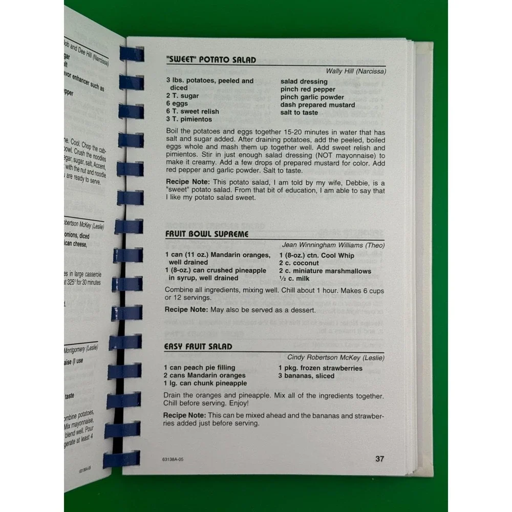 Williams Family Favorites Cookbook Southeast Texas Recipes 2005 Spiral